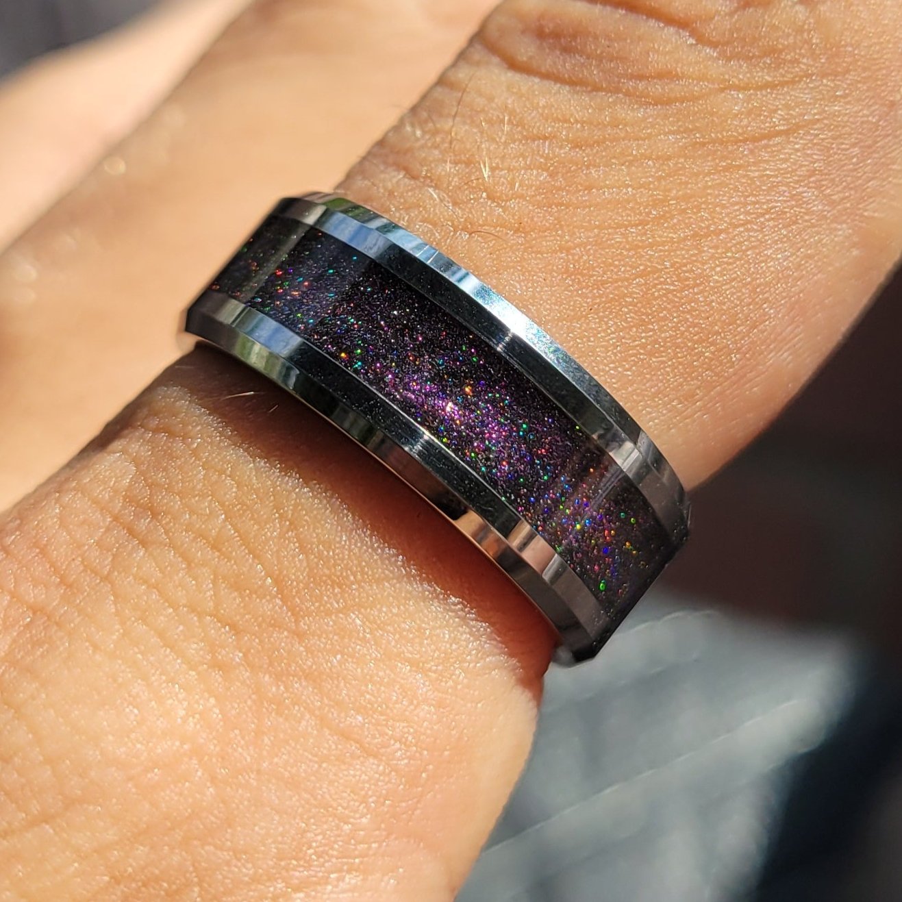 Sparkly Nebula Ring - Chameleon Shift w/ Kaleido Effect