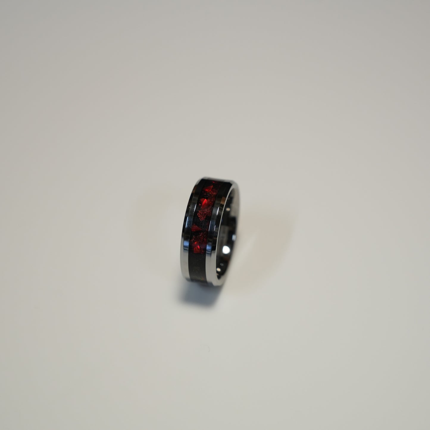 Hidden Ember Tungsten Ring