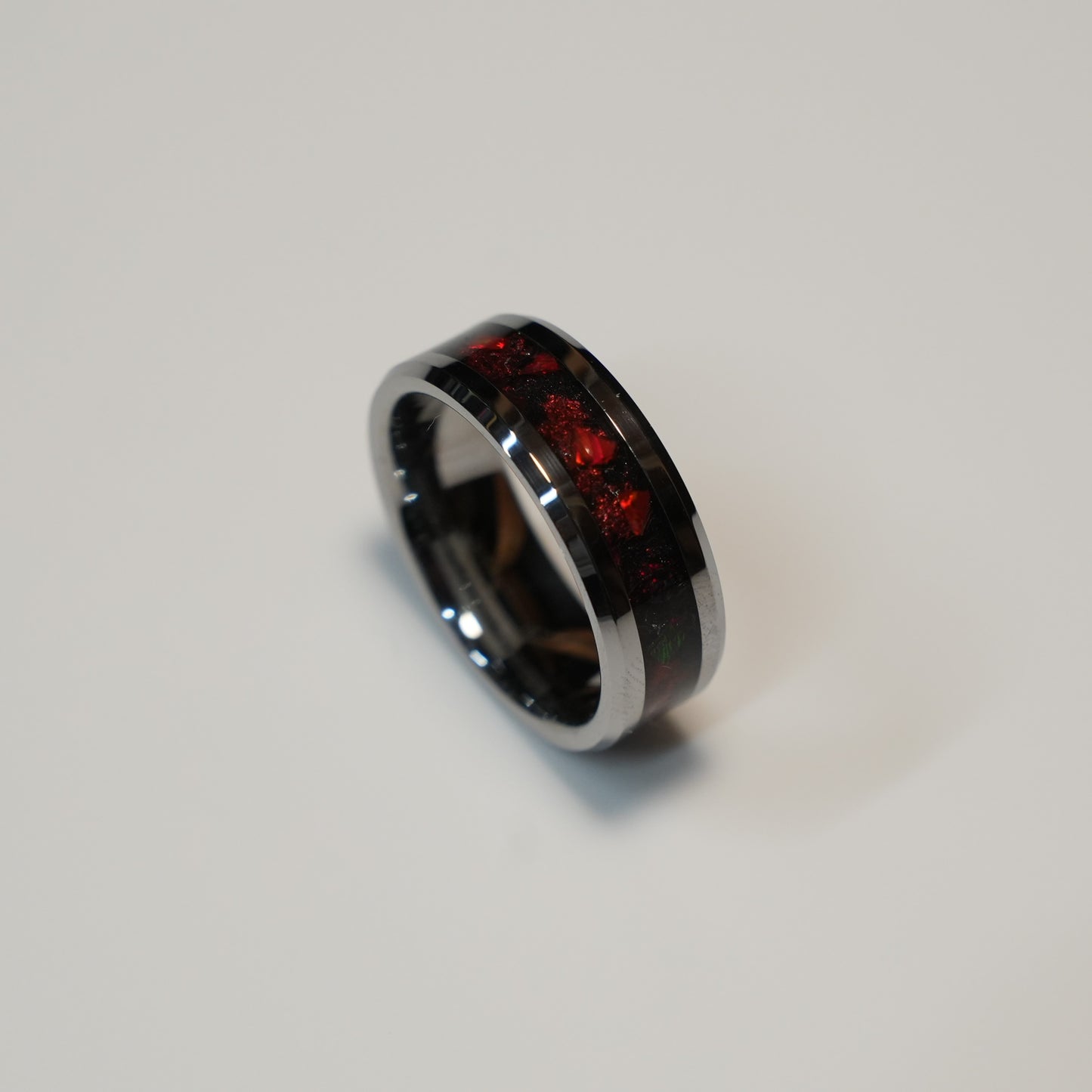 Hidden Ember Tungsten Ring